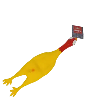 Bud'z Bud'z jouet chien poulet jaune grand
