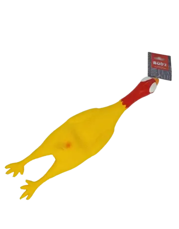 Bud'z Bud'z jouet chien poulet jaune grand