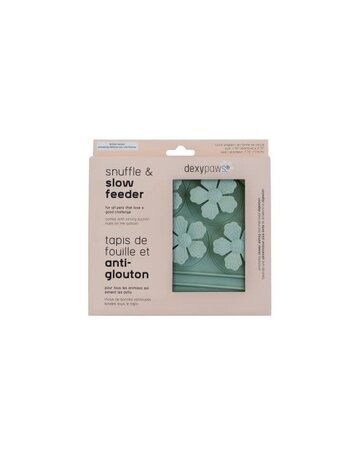 Dexypaws Dexypaws, tapis de léchage en silicone fleur vert sauge