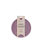 Dexypaws Dexypaws tapis de léchage forme de cercle et motifs de feuillage, rose poudré