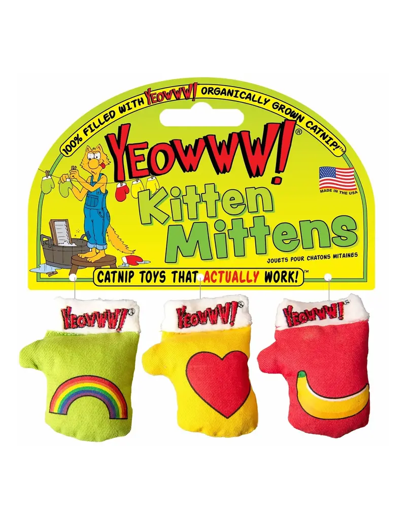 Ducky world Ducky world chat mitaines jaune, rouge, verte assortie à l'unité (3)