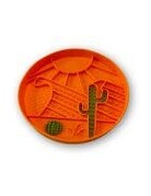 Messymutts Messy mutts bol à lécher en silicone orange à motif désert