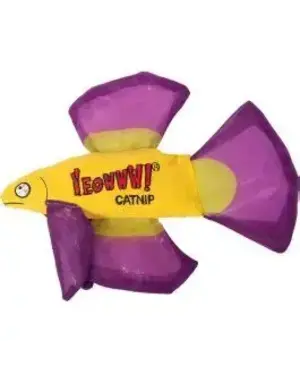 Ducky world Ducky world jouet herbe à chat poisson betta mauve