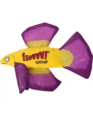 Ducky world Ducky world jouet herbe à chat poisson betta mauve