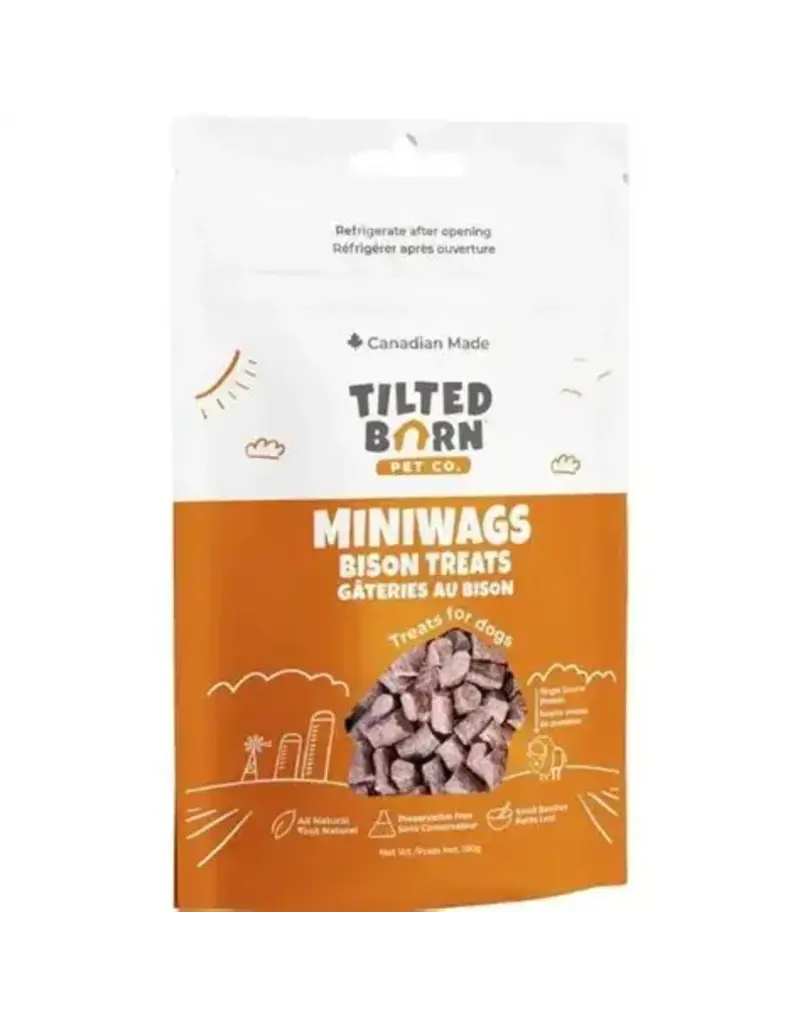 Farm fresh Tilted Barn gâteries miniwags au bison 100g (10)