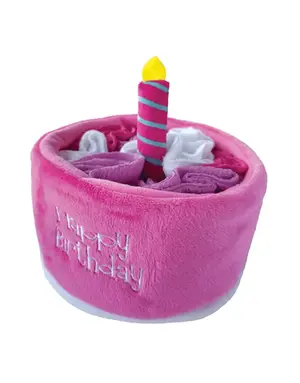 Foufit Foufit gâteau d'anniversaire rose en peluche