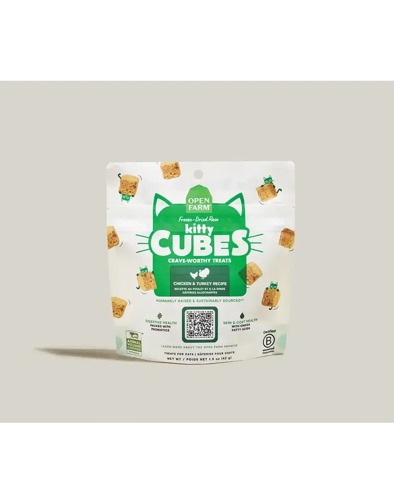 Open Farm Open Farm Cube de viande crue lyophilisée poulet et dinde chat
