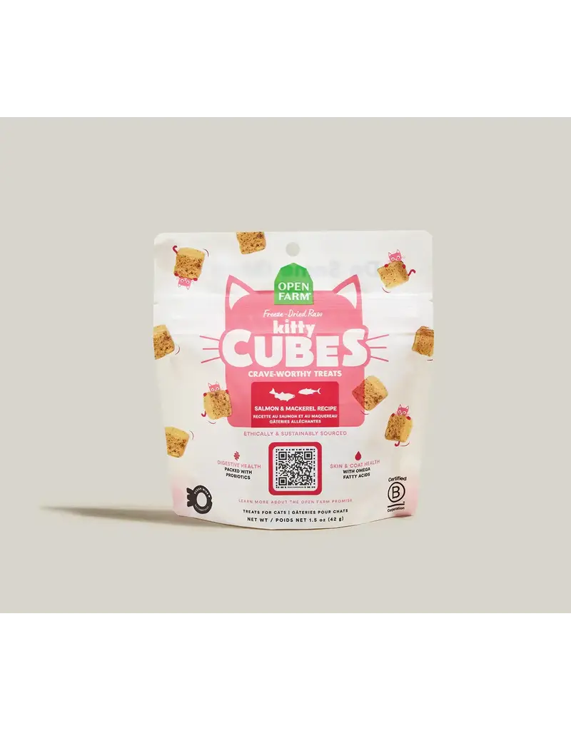 Open Farm Open Farm Cube de viande crue lyophilisée saumon et maquereau chat