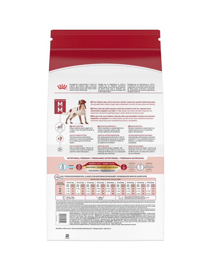 Royal Canin Royal Canin nourriture chien adulte moyen 4 lb