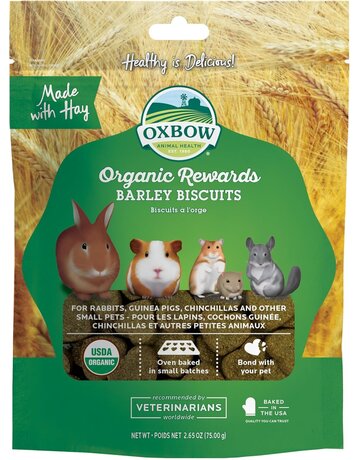 Oxbow Oxbow organic gâteries biscuits d'orge biologique (2.65oz)