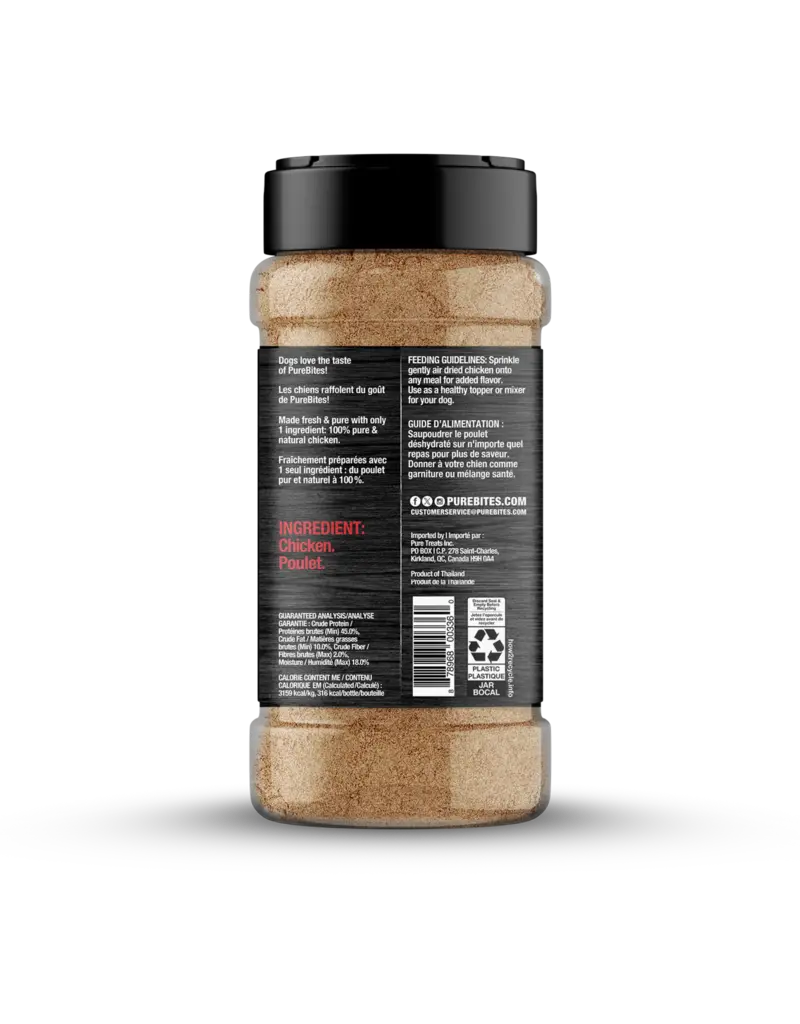 Purebites Purebites garnitures au poulet pour chiens déshydraté 3.5 oz
