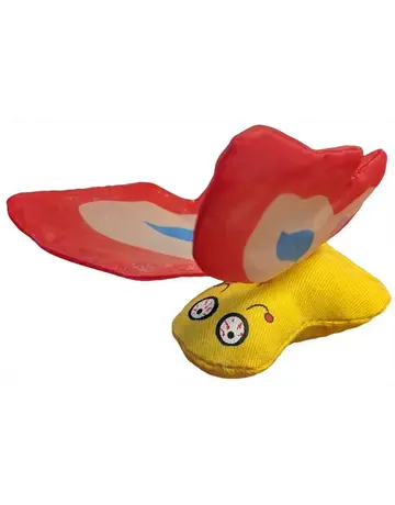 Ducky world Ducky world papillon rouge jouet d'herbe a chat
