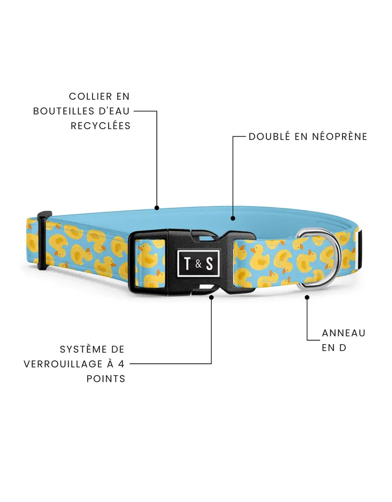 Tella & Stella Tella & Stella collier pour chien « quack » -