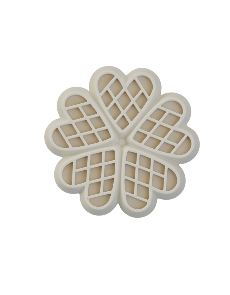 Dexypaws Dexypaws, tapis de léchage en silicone coeurs, crème au beurre