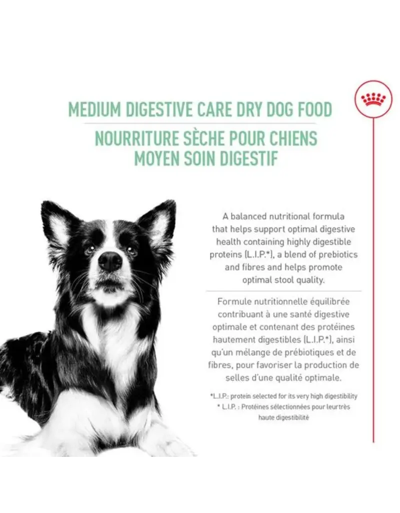 Royal Canin Royal Canin moyen chien soin digestif 30lb
