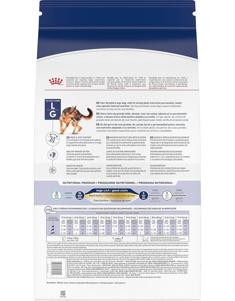 Royal Canin Royal Canin grand chien adulte 4 lb