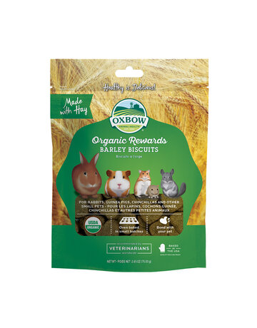 Oxbow Oxbow organic gâteries biscuits d'orge biologique (2.65oz)