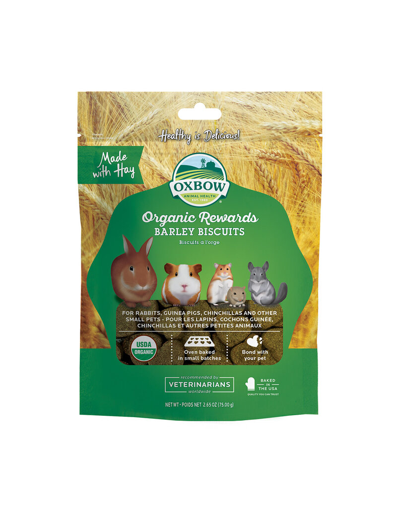 Oxbow Oxbow organic gâteries biscuits d'orge biologique (2.65oz)