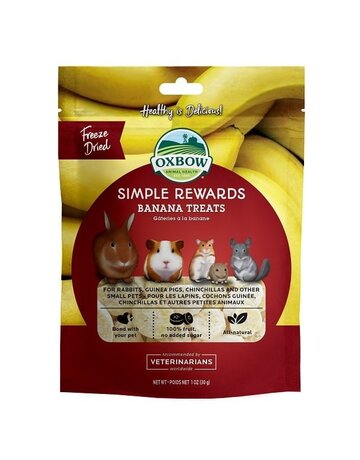 Oxbow Oxbow simple rewards gâteries à la banane (1 oz)