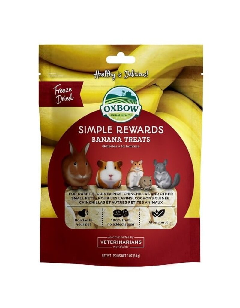 Oxbow Oxbow simple rewards gâteries à la banane (1 oz)
