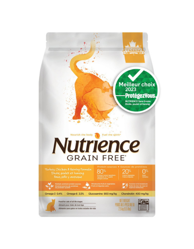 Nutrience Nutrience sans grains chat dinde, poulet et hareng 11lb