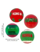 Kong Kong balle noel rouge et vert (4 modèles)