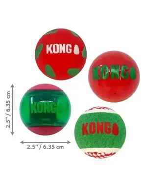Kong Kong balle noel rouge et vert (4 modèles)
