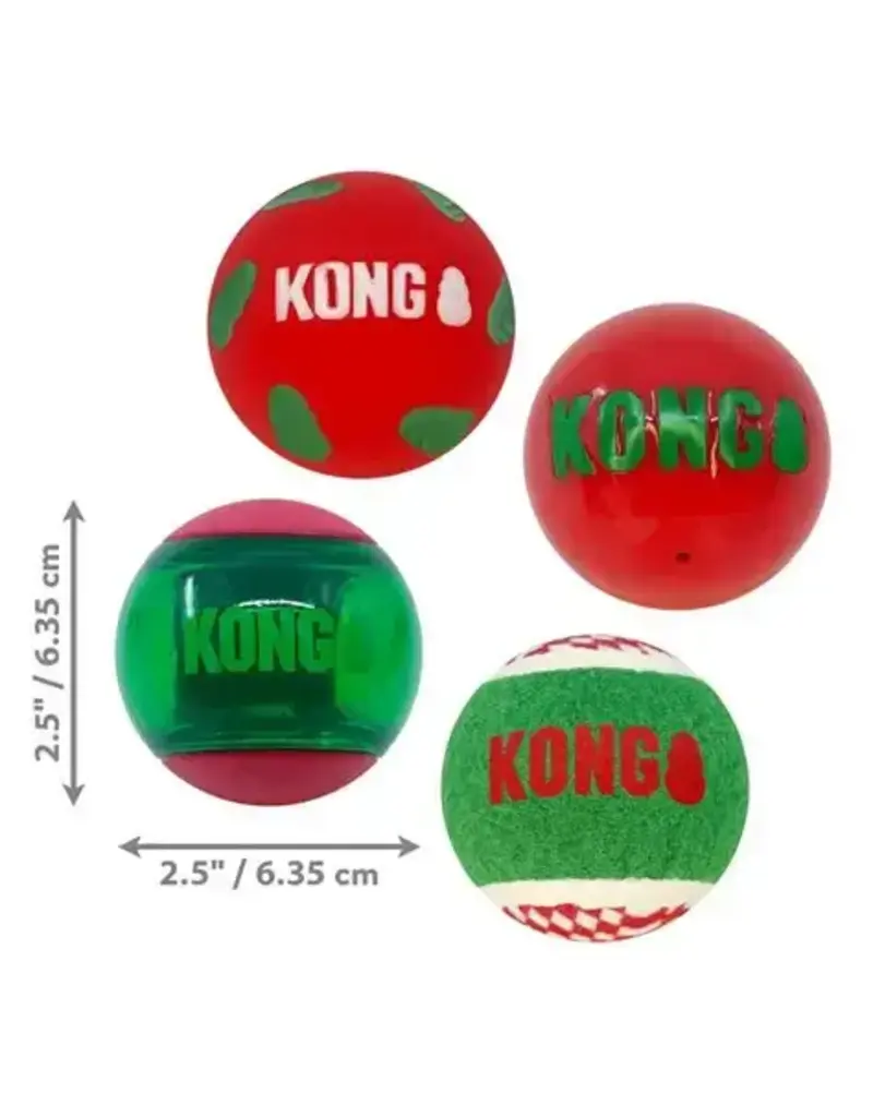 Kong Kong balle noel rouge et vert (4 modèles)