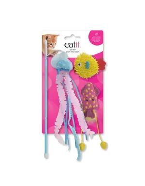 Catit Catit Ensemble d’animaux marins (3) avec herbe à chat