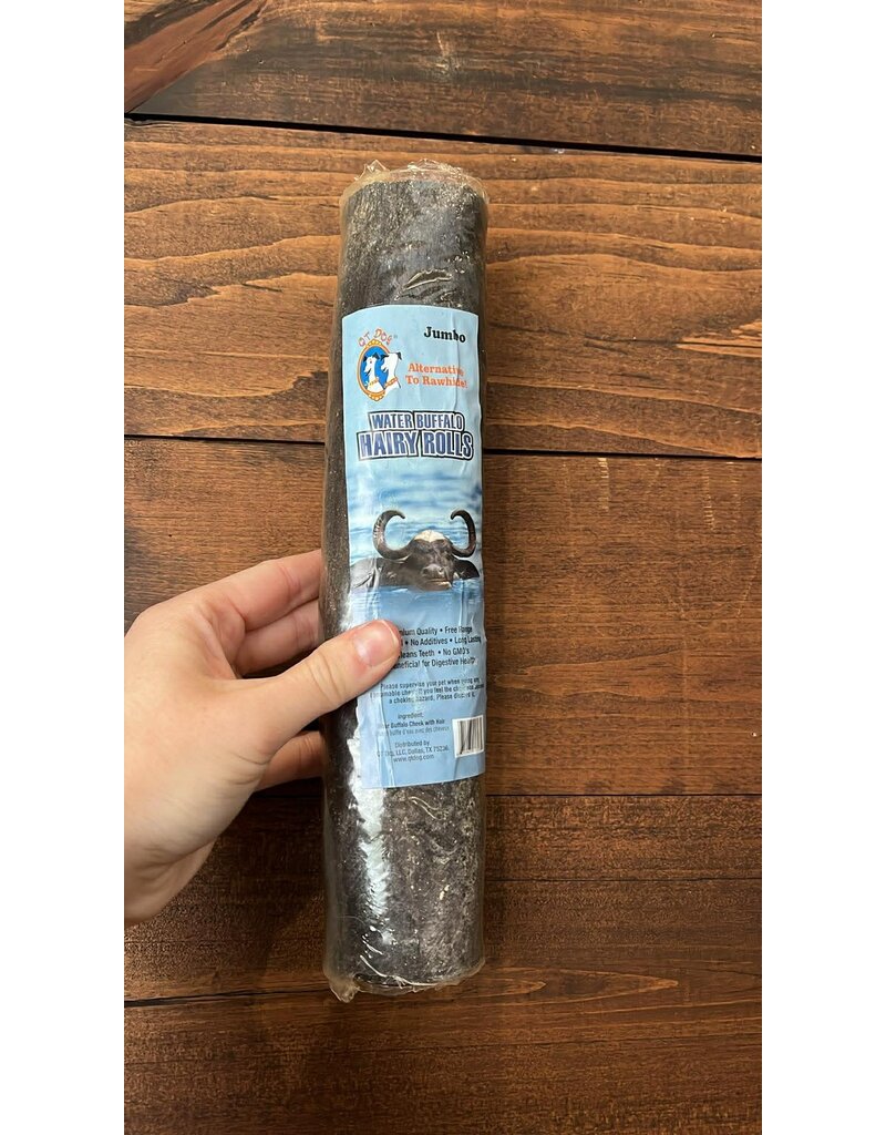 QT dog QT cheek roll  de buffle d'eau avec poils jumbo (12)