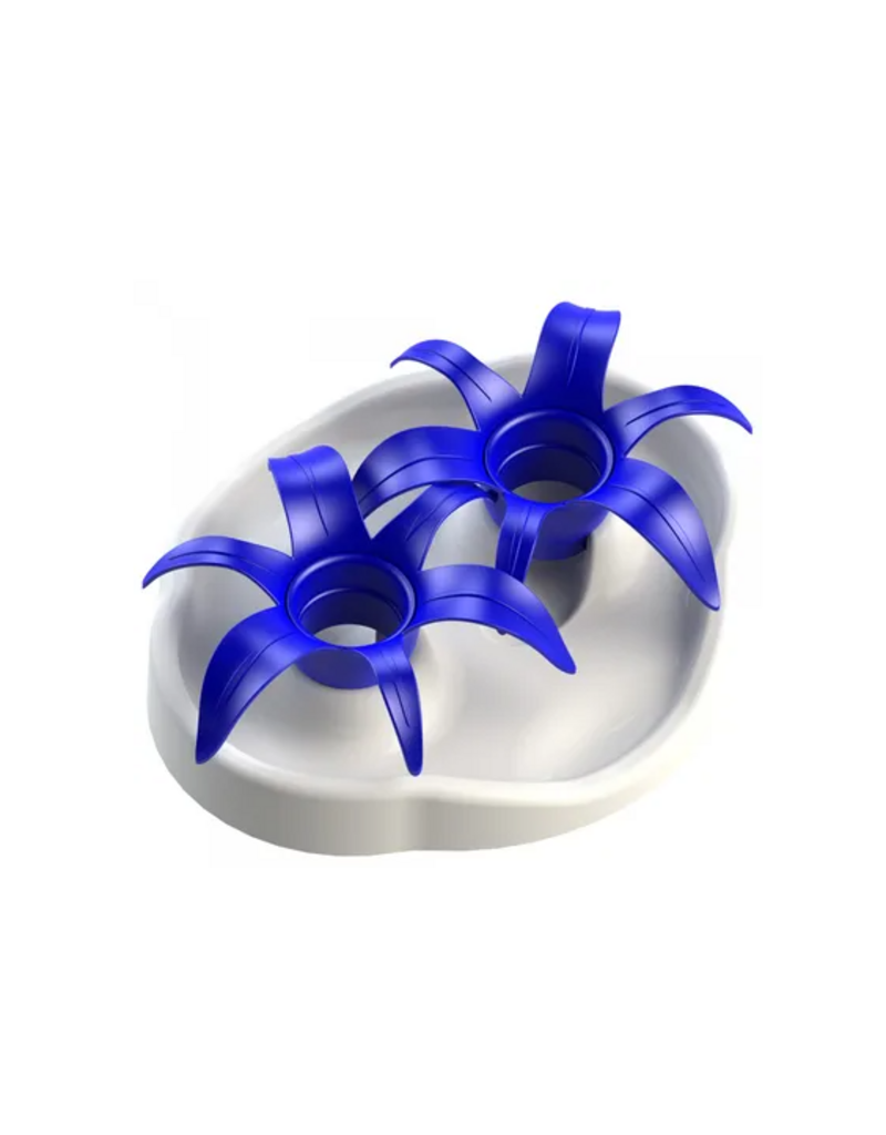 Aikiou Aikiou thinKat bol intéractif pour chat fleurs bleues