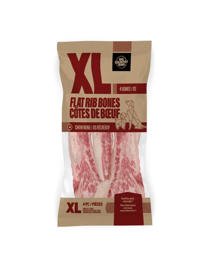 Big Country Pet Co. Big Country Raw côte de boeuf Tgrand 4pc
