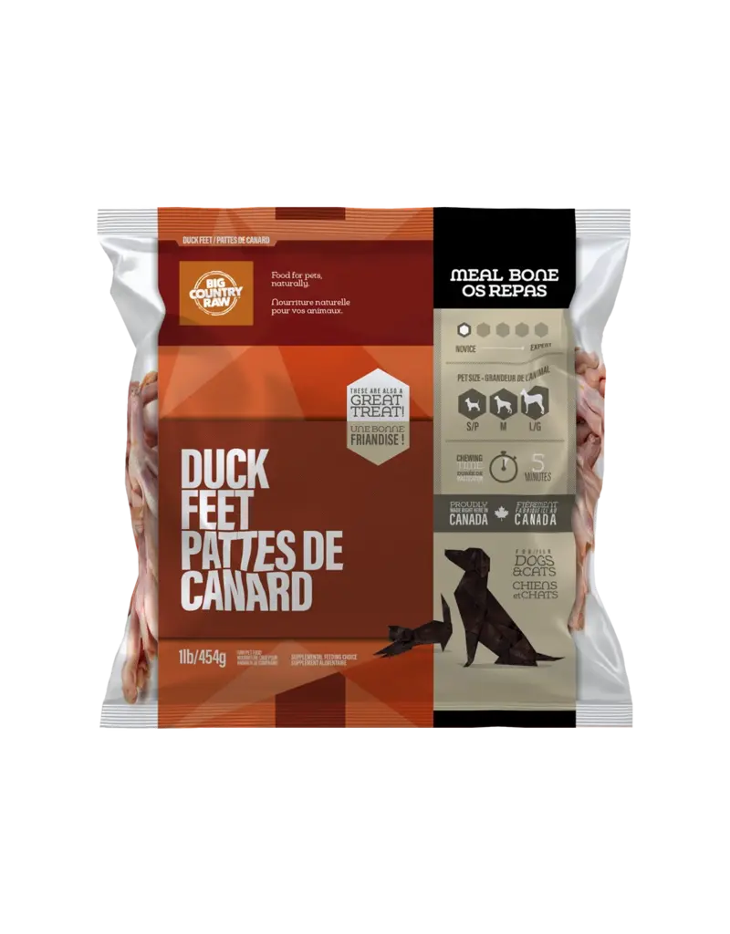 Big Country Raw Big Country Raw pattes de canard 1 lb