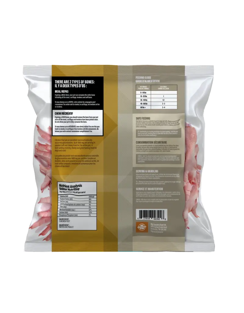 Big Country Raw Big Country Raw pattes de poulet 1 lb