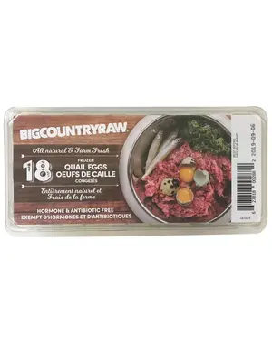 Big Country Raw Big Country Raw oeufs de cailles congelés 18pqt