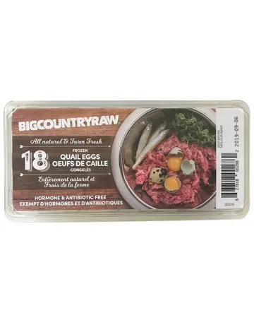 Big Country Raw Big Country Raw oeufs de cailles congelés 18pqt