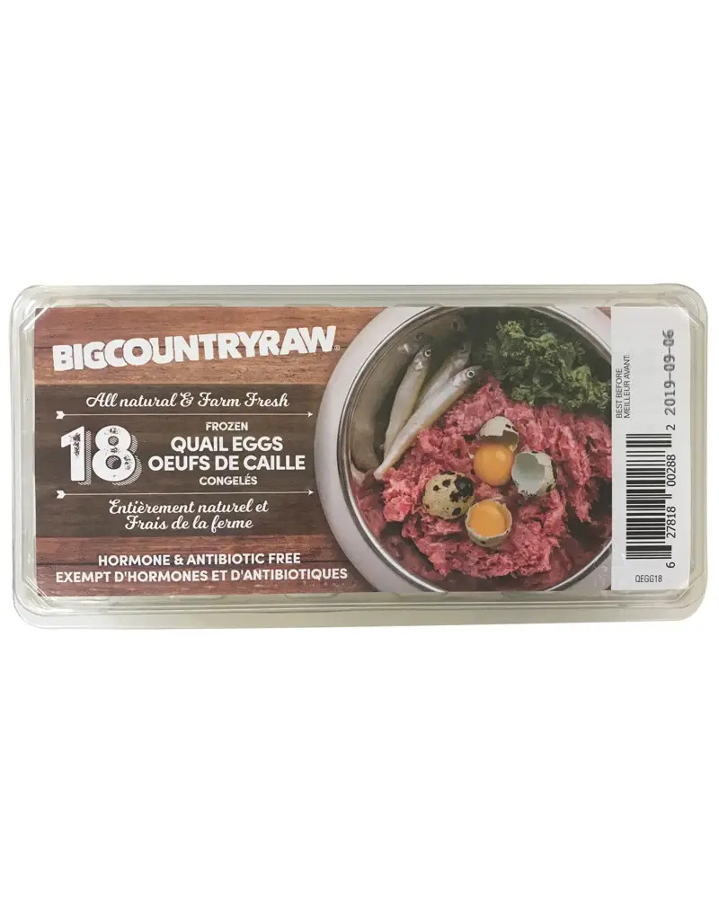 Big Country Raw Big Country Raw oeufs de cailles congelés 18pqt