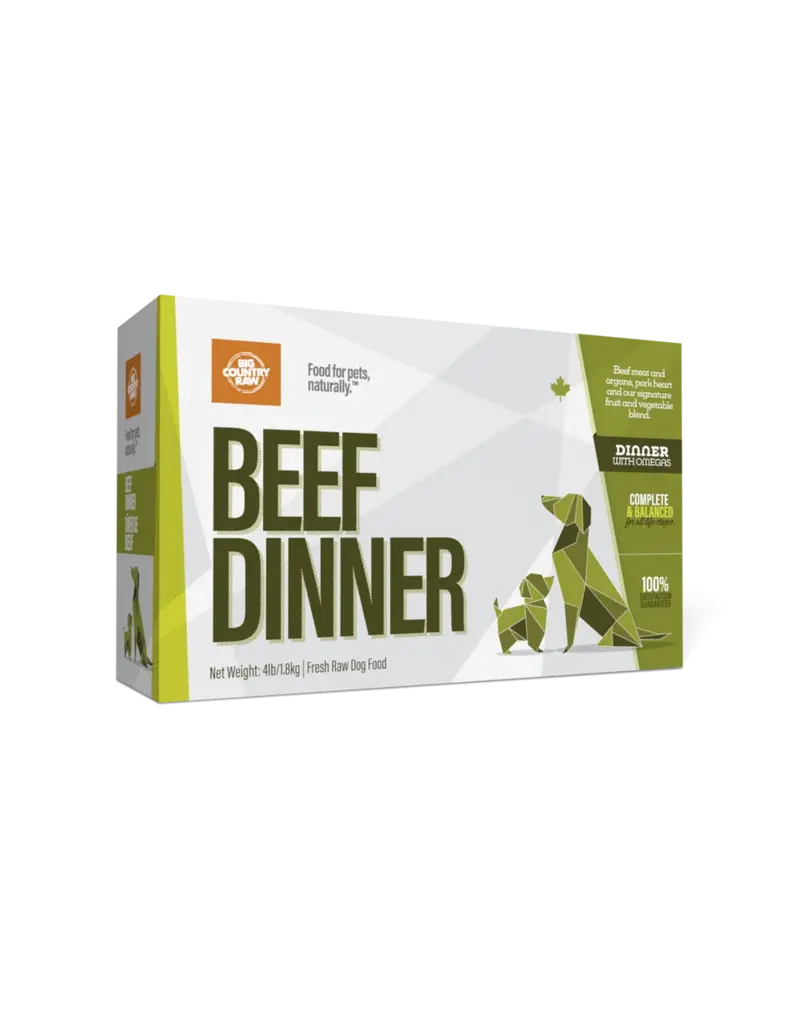 Big Country Raw Big Country Raw repas de boeuf boîte 4lbs