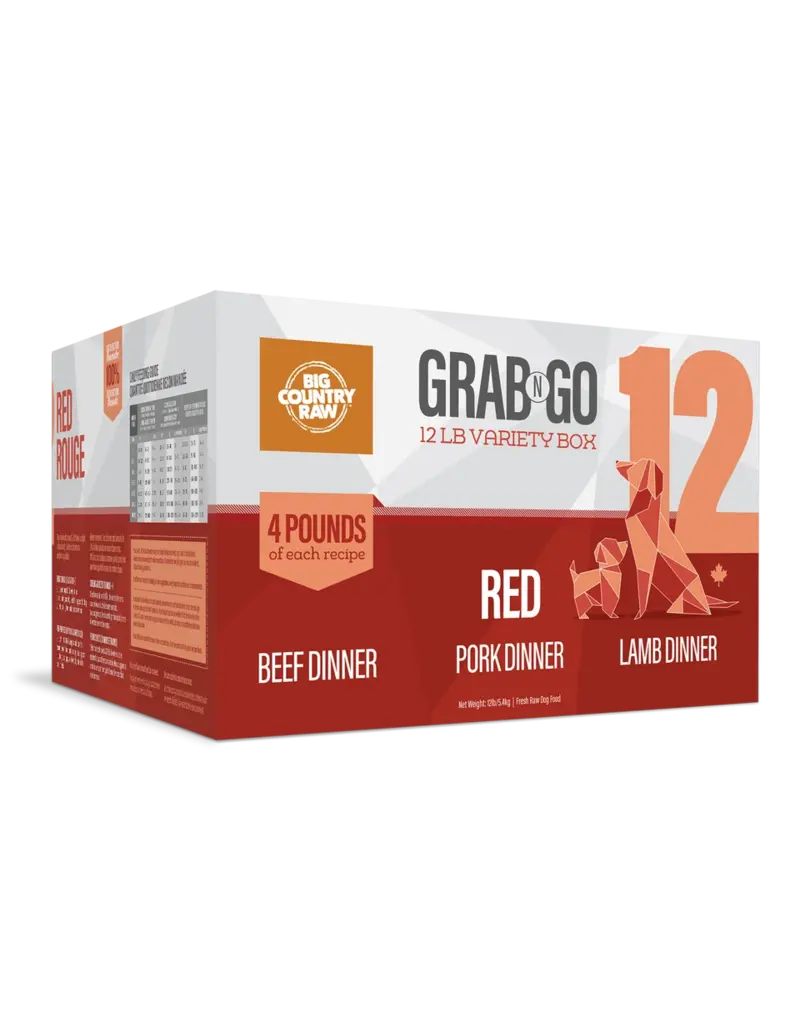 Big Country Raw Big Country Raw Grab N Go viande rouge 12 lbs
