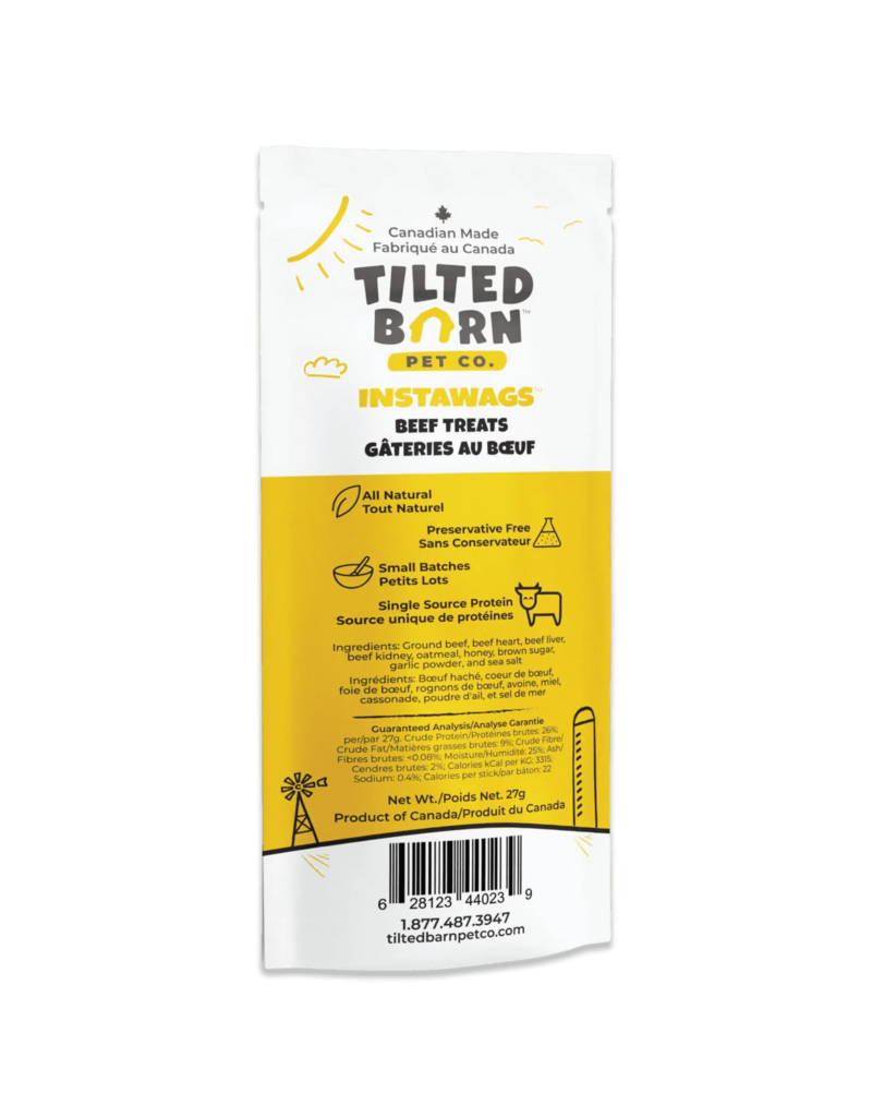 Farm fresh Tilted Barn gâteries au bœuf 27g (4)