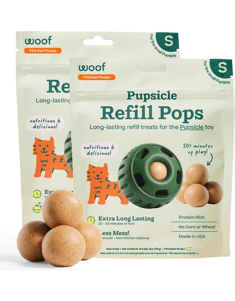 Woof pet Woof pet recharges pupsicle beurre d'arachide/boeuf petit