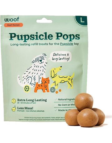 Woof pet Woof pet recharges pupsicle beurre d'arachide/boeuf large