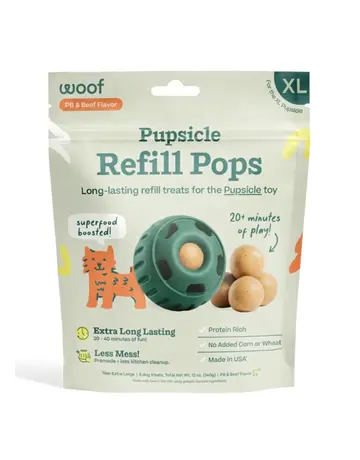 Woof pet Woof pet recharges pupsicle beurre d'arachide/boeuf xlarge