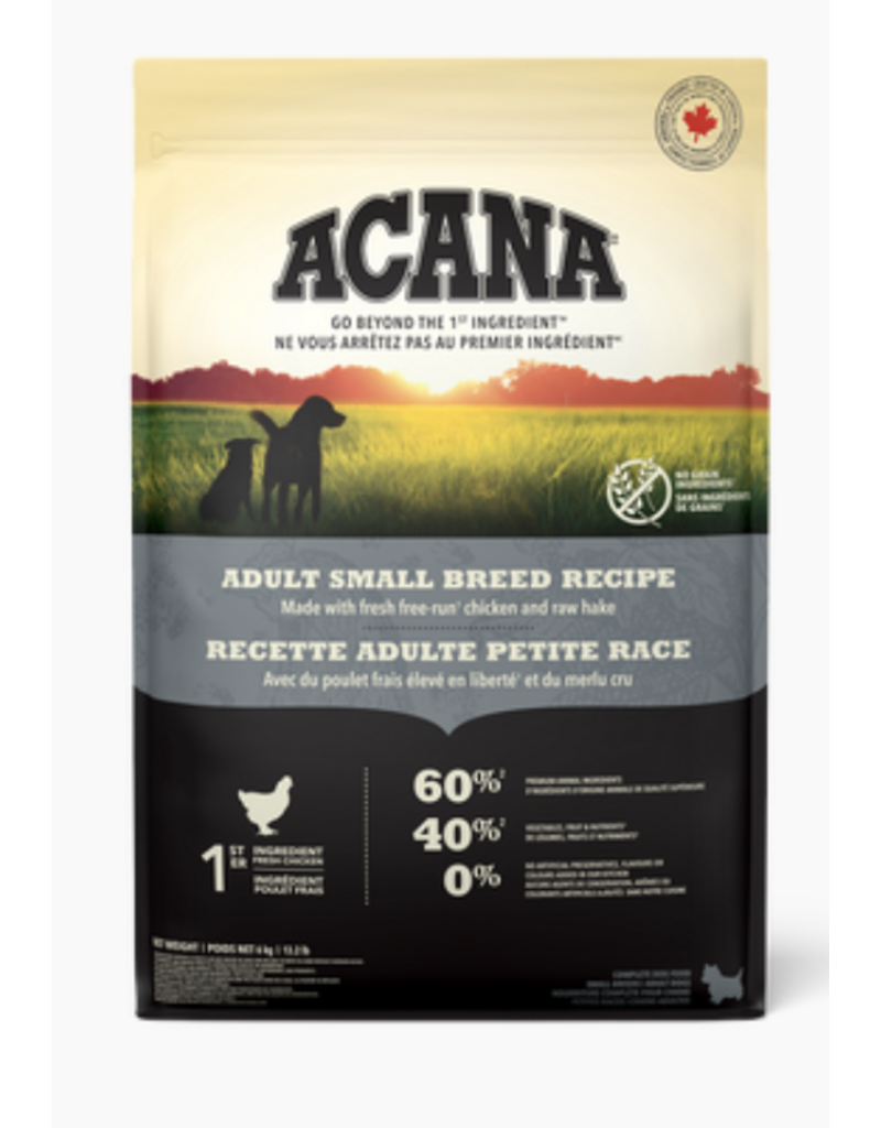 Acana Acana Heritage chien adulte petites races 6kg