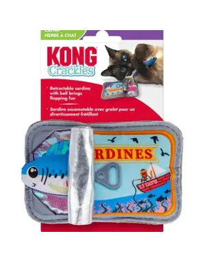Kong Kong Crackles sardine avec grelot infusé herbe à chat