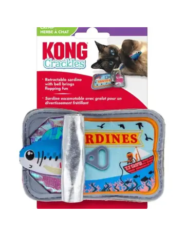 Kong Kong Crackles sardine avec grelot infusé herbe à chat