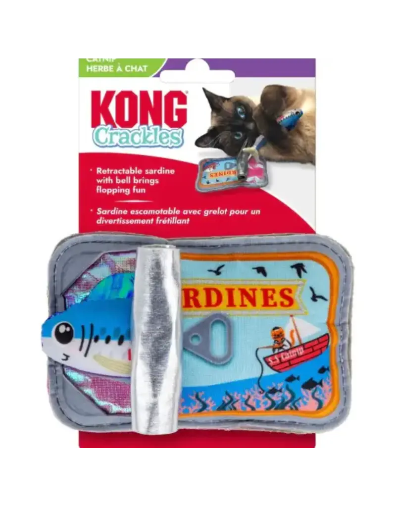 Kong Kong Crackles sardine avec grelot infusé herbe à chat