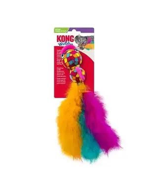 Kong Kong Wubba poisson plumet pour chats avec herbe à chat