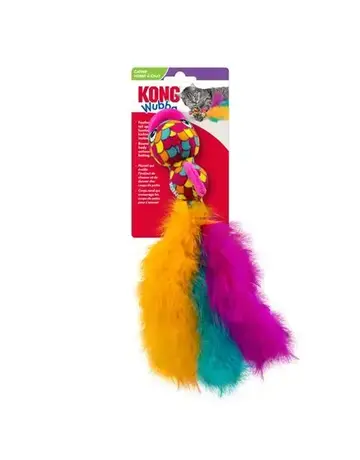 Kong Kong Wubba poisson plumet pour chats avec herbe à chat