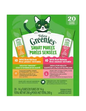 Greenies Greenies chat purée de pack varié avec poulet et saumon  (20)